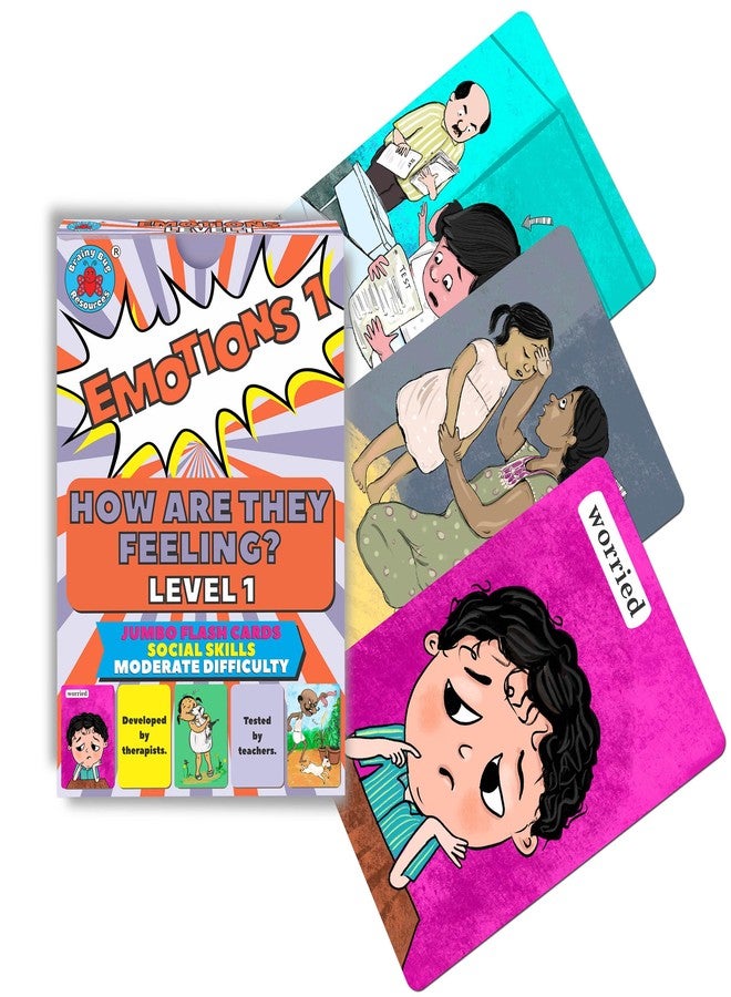 Brainy Bug Resources Teach Social Skills and Verbal Reasoning | Emotions Level 1 and Answer 'Why?' flashcards | 60 flashcards | for Emotional Literacy - Image 2